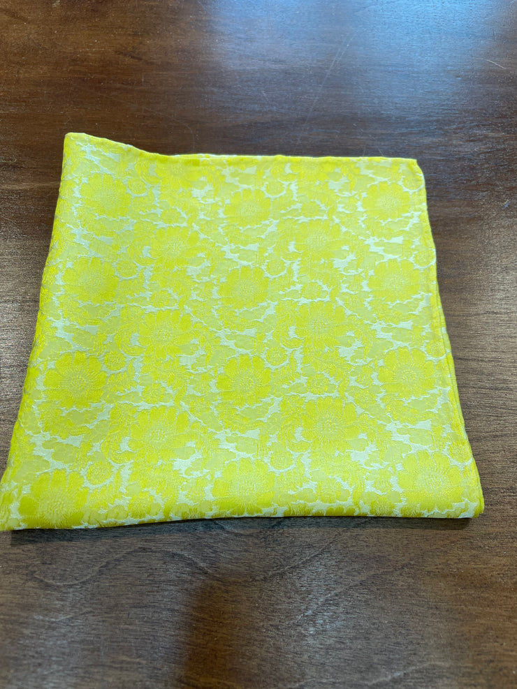 Yellow Mulberry Silk Pocket Square