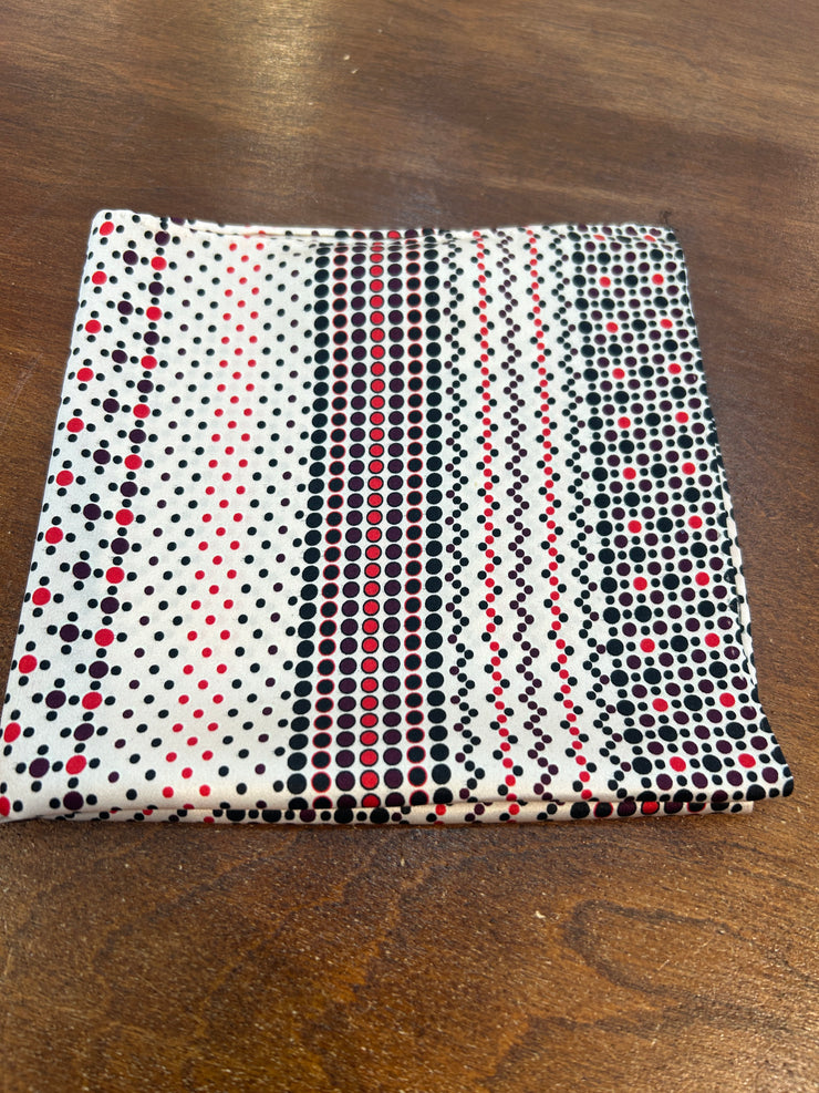 Polka Dot Print Silk Pocket Square