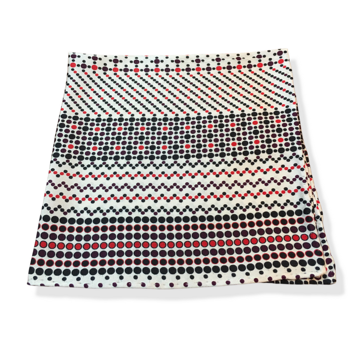 Polka Dot Print Silk Pocket Square