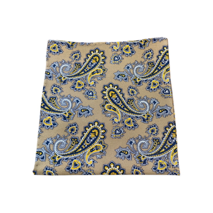 Decorative Paisley Silk Twill Pocket Square